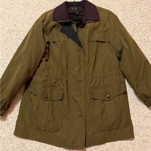 Gallery Olive Utility Jacket with Dark Collar